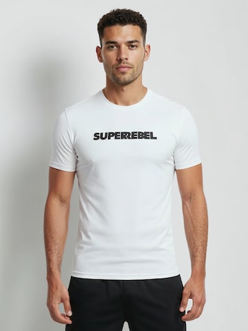 Maglietta 'KEANU' di SUPERREBEL® GEAR in bianco: frontale