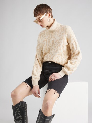 OBJECT Sweater 'Ray' in Beige: front