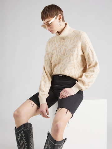 OBJECT Sweater 'Ray' in Beige: front