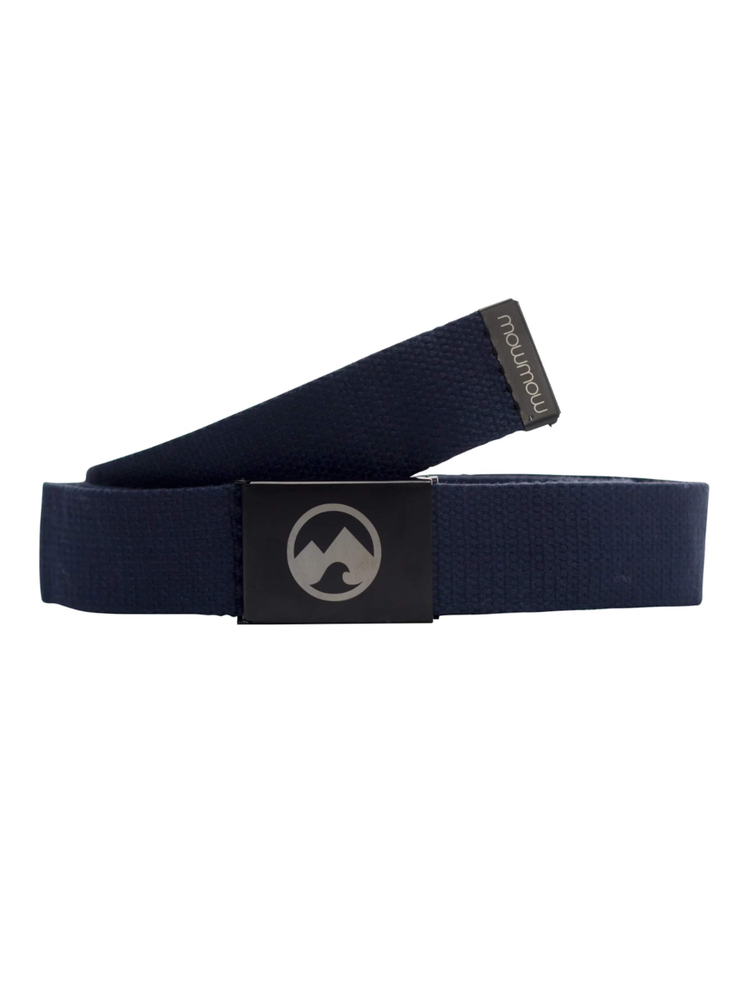 Mowmow Sportriem 'MowMow Belt - Canvas - Aluminum Buckle - 125 cm - Men - Women - Black' in Blauw: voorkant