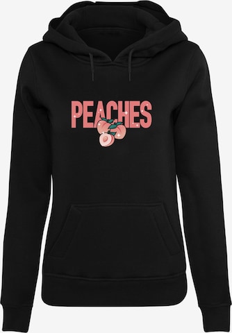 Mister Tee Sweatshirt 'Peaches' in Black: front