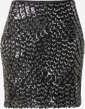 Fustă 'Viglow' de la VILA ROUGE EDIT pe negru: față