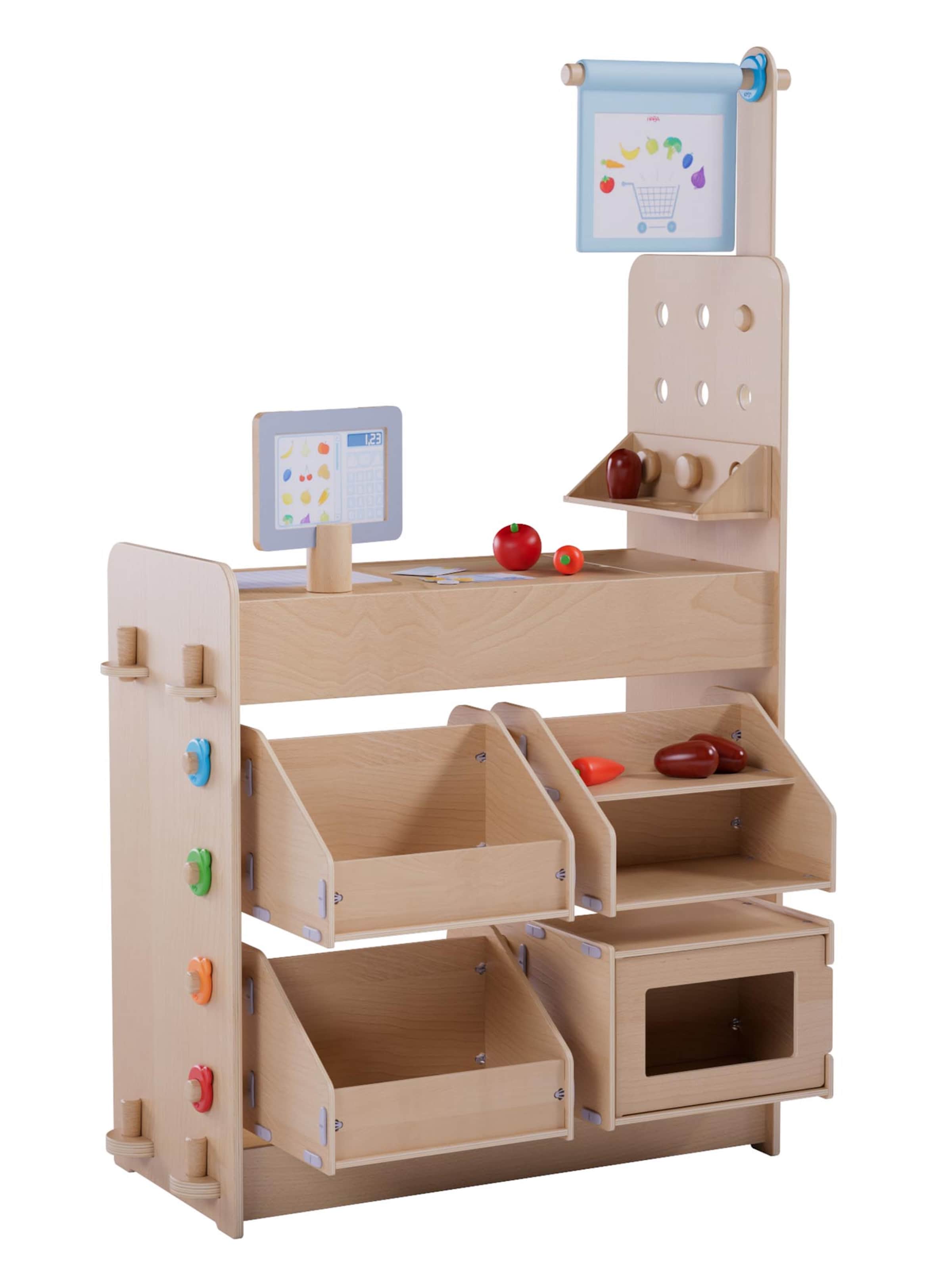 HABA Spel ' Spiel Studio 3 in 1 – Küche, Kaufladen & Werkstatt ' in Gemengde kleuren