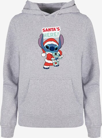 ABSOLUTE CULT Sweatshirt 'Lilo And Stitch - Santa Is Here' in Grey: front