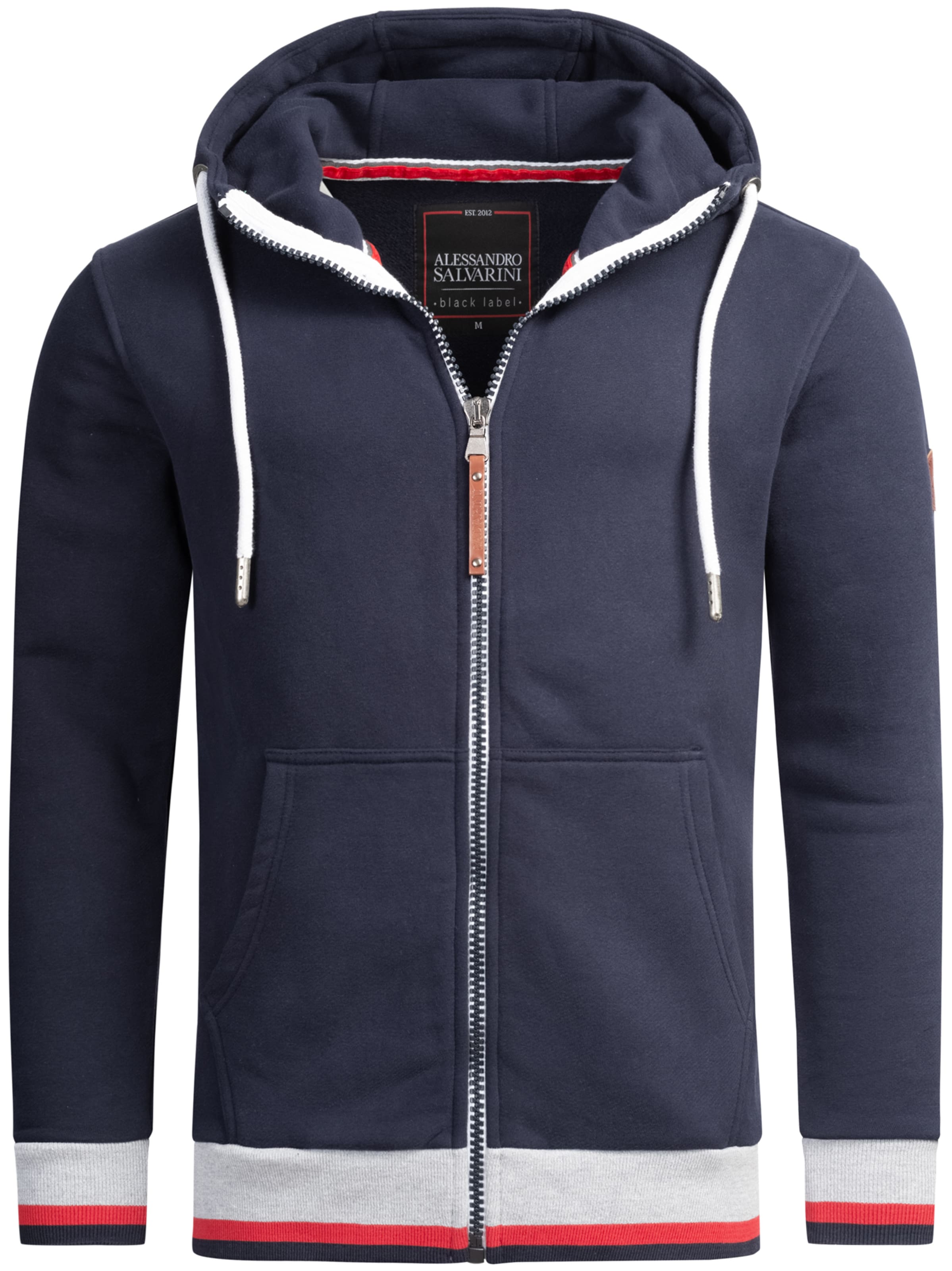 Alessandro Salvarini Sweatjacke in Blau: Vorderseite