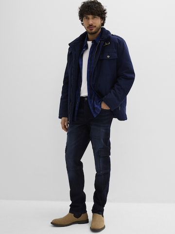 bonprix Slim fit Cargo Jeans in Blue