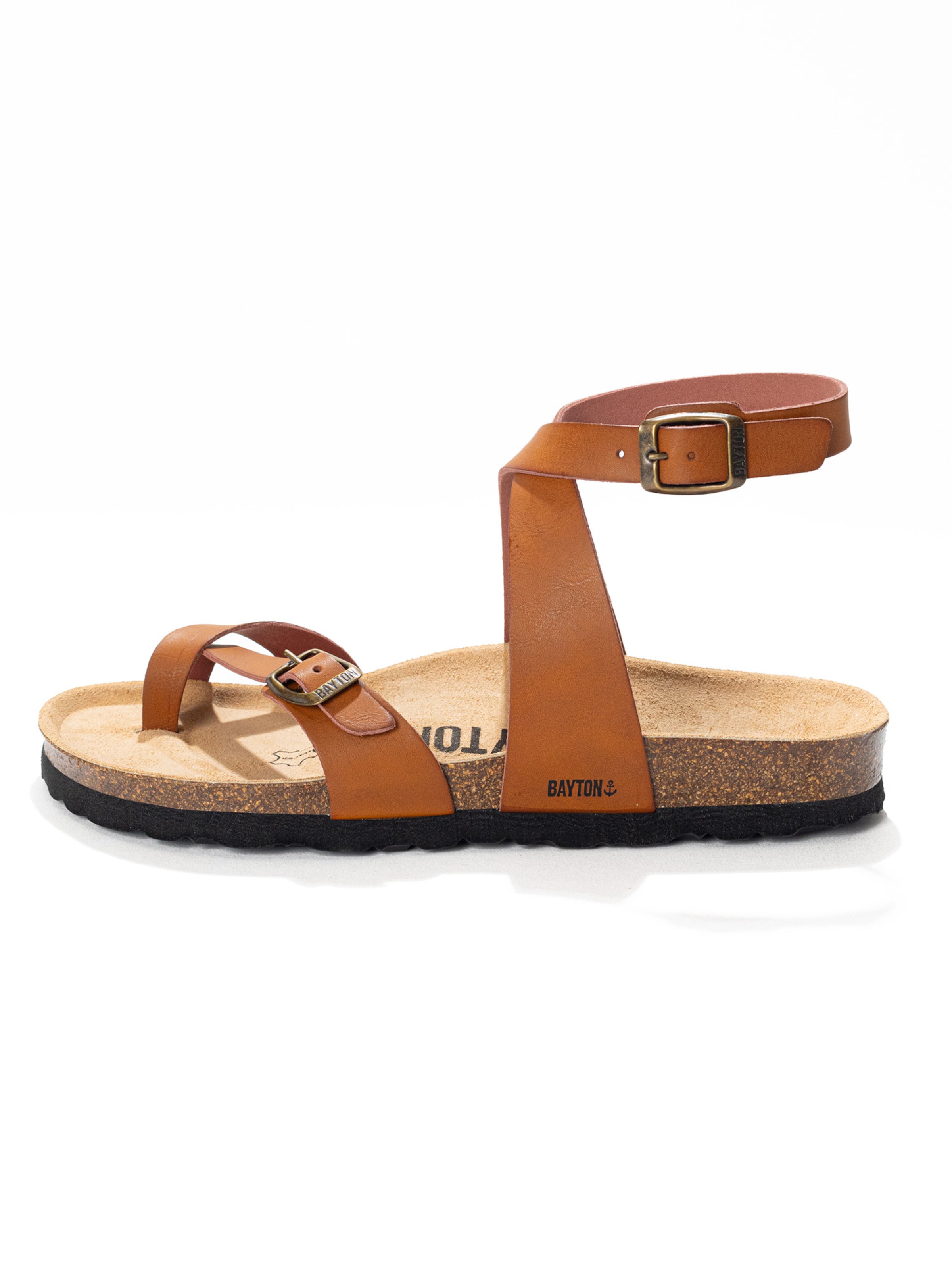 Sandales à lanières 'Swan' Bayton en marron : devant