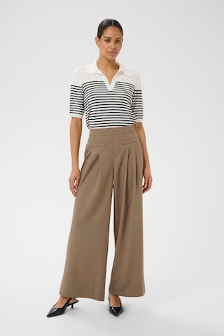 Kaffe Wide leg Trousers 'Victorina' in Brown