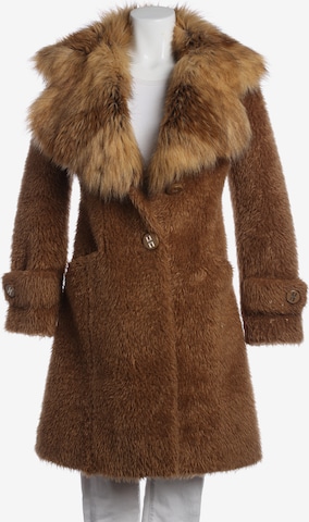 Elisabetta Franchi Winterjacke / Wintermantel XS in Braun: Vorderseite