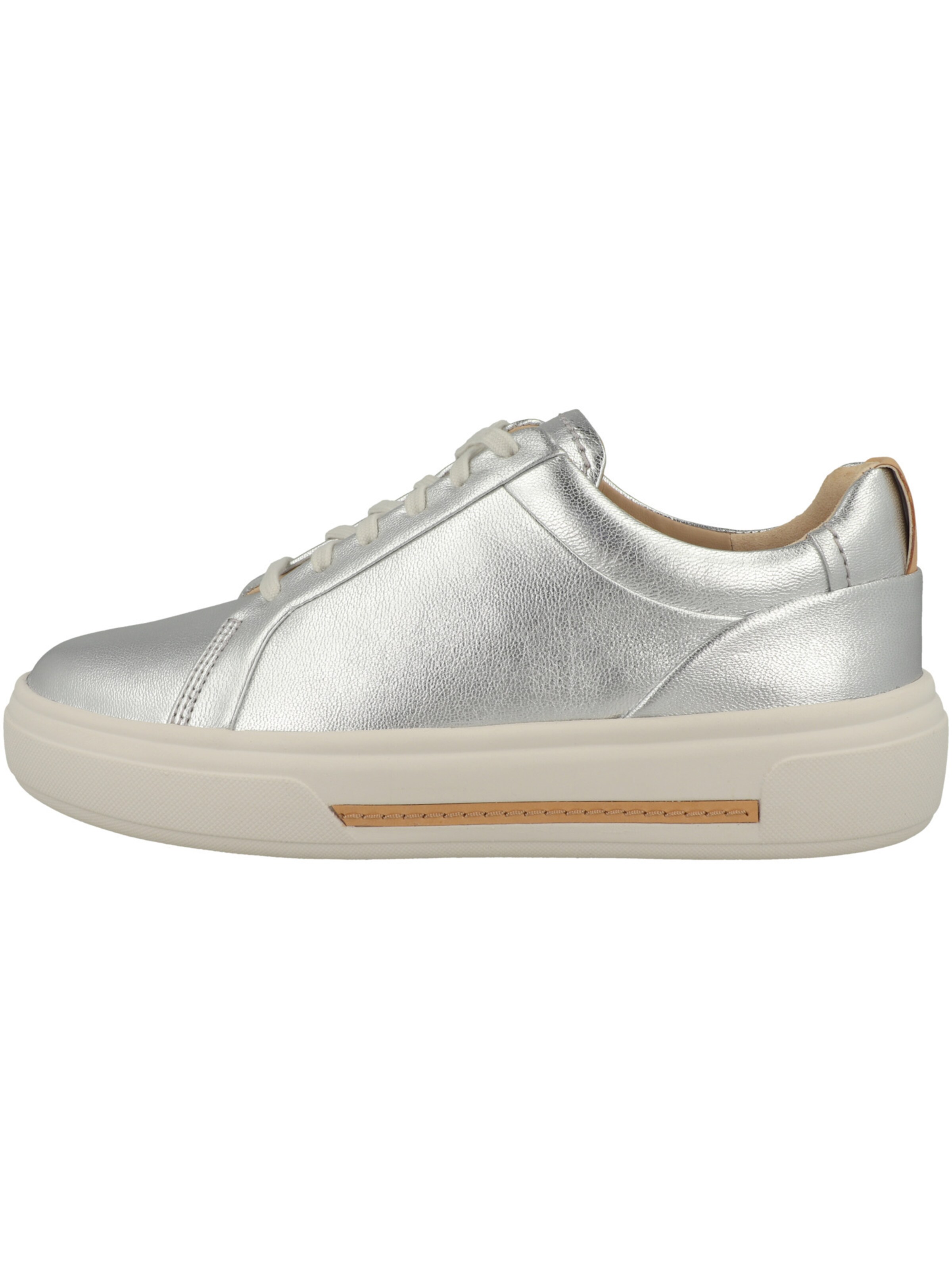 CLARKS - Sapatilhas baixas 'Hollyhock Walk' em prata