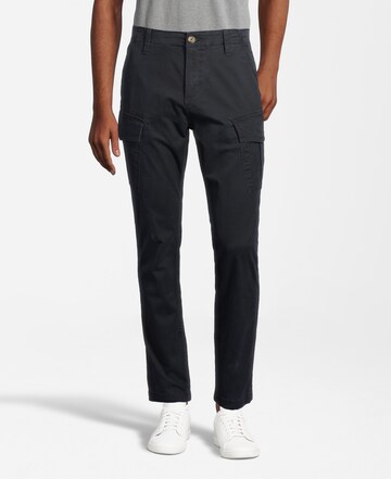 Coupe slim Pantalon cargo AÉROPOSTALE en noir : devant