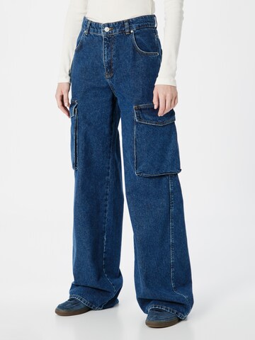 LTB Wide leg Cargojeans 'Karlie' in Blauw: voorkant