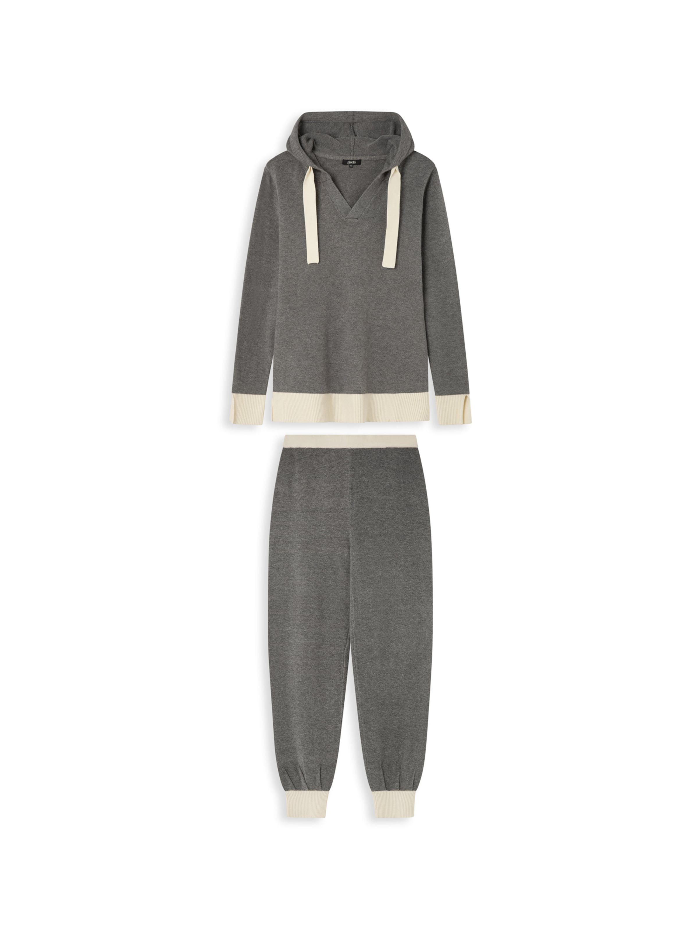 Pigiama 'Set' di Gisela in grigio: frontale