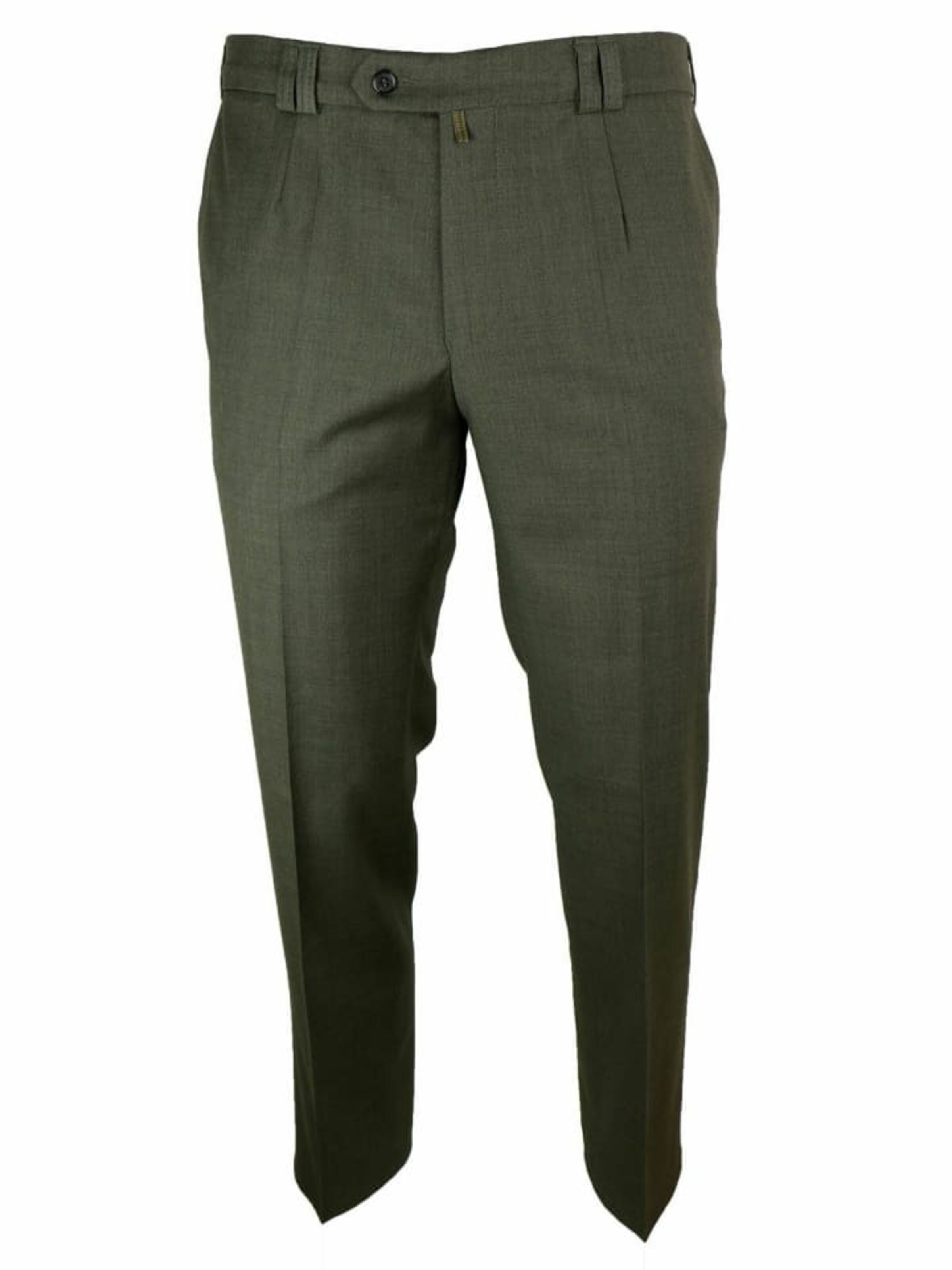 MURK Regular Trousers in Green: front