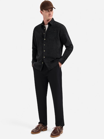 No Excess Regular Fit Hemd in Schwarz