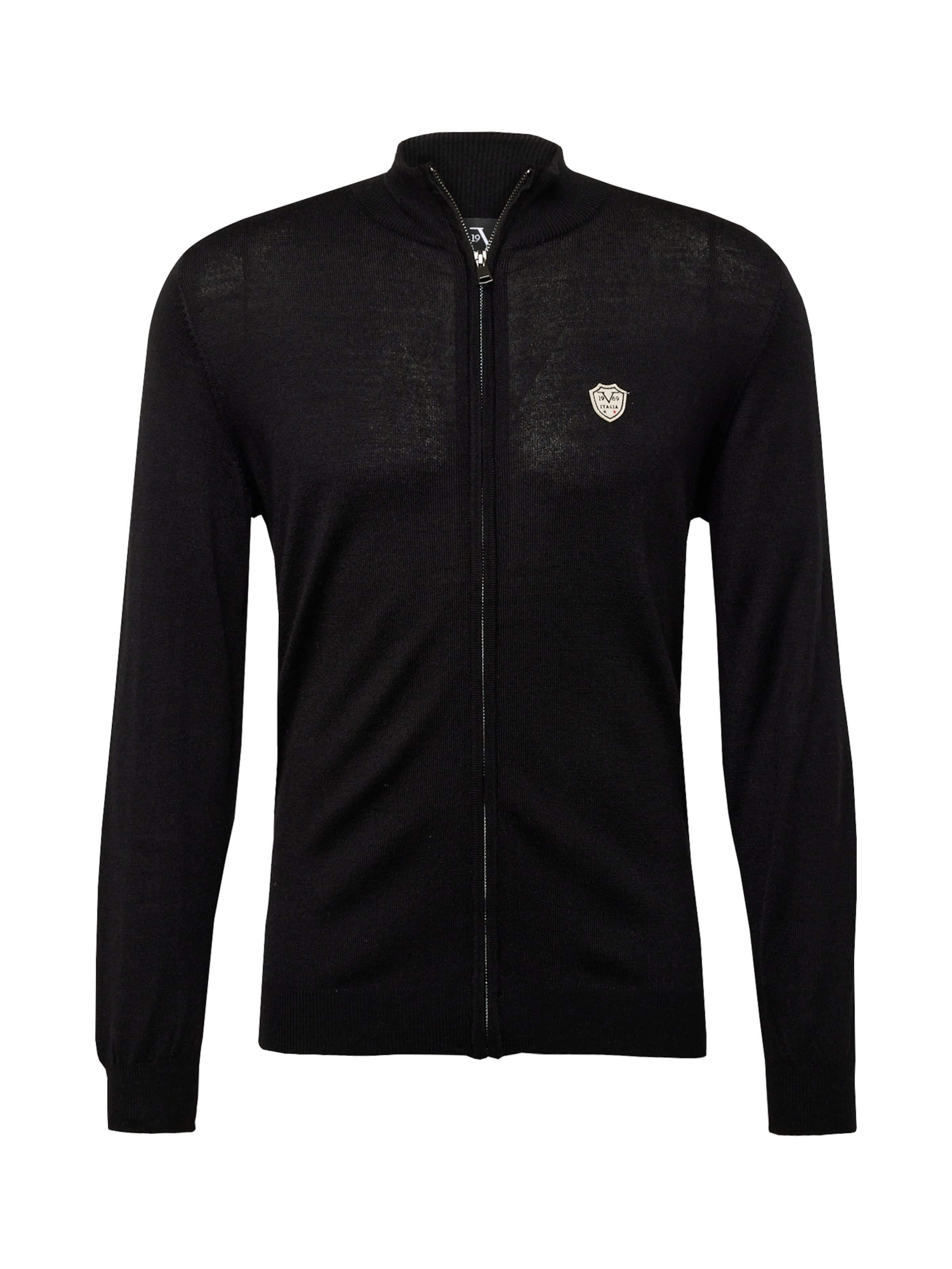 melns 19V69 ITALIA Adīta jaka 'SANDRO': no priekšpuses