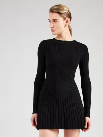 HOLLISTER Knitted dress in Black: front