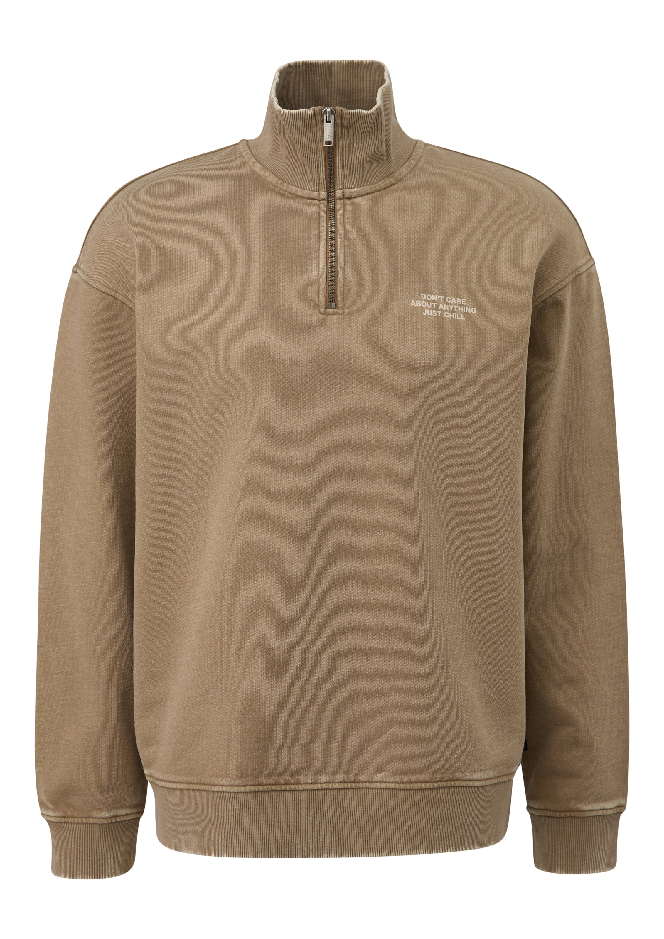 Veste de survêtement QS en marron : devant