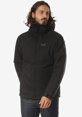 JACK WOLFSKIN Outdoor jacket 'Troposphere' in Black: front