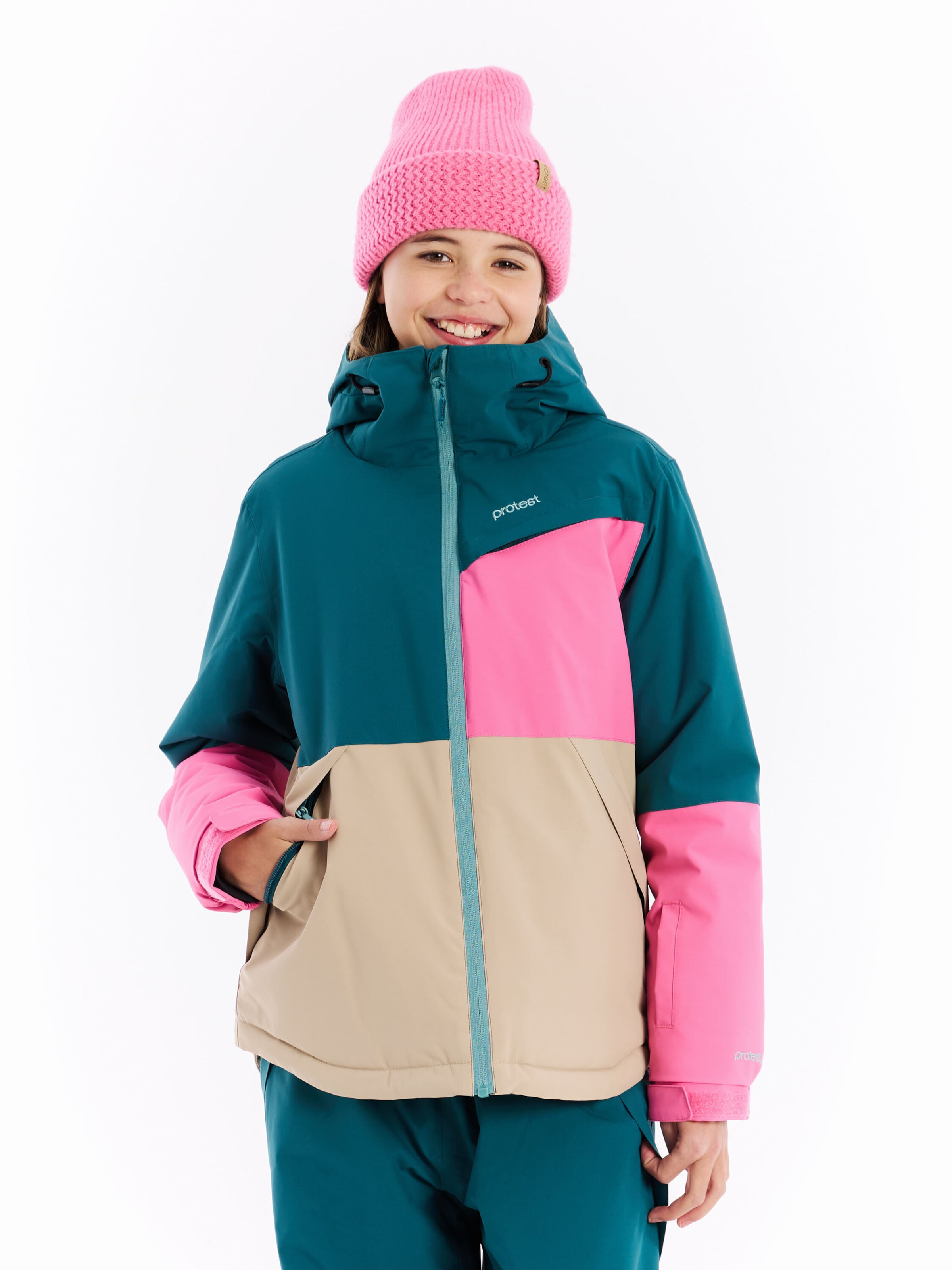 PROTEST Sportjacke 'PRTPippa JR'‌‌‌ in Blau: Vorderseite