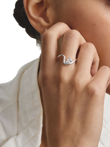 Thomas Sabo Ring mit weißem Zirkonia in Tropfen in Silber