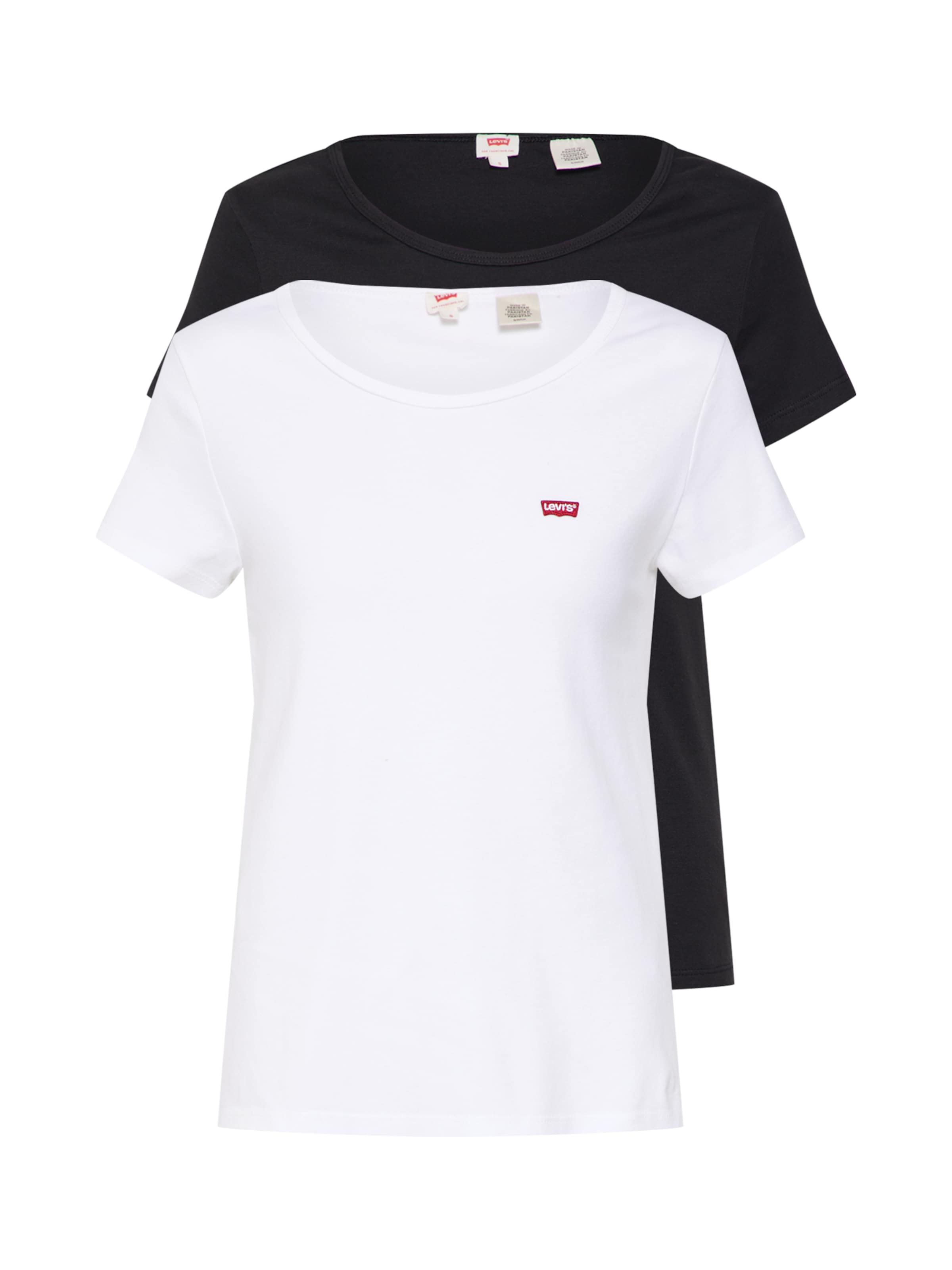 LEVI'S ® Тениска '2 Pack Crewneck Tee' в черно: отпред