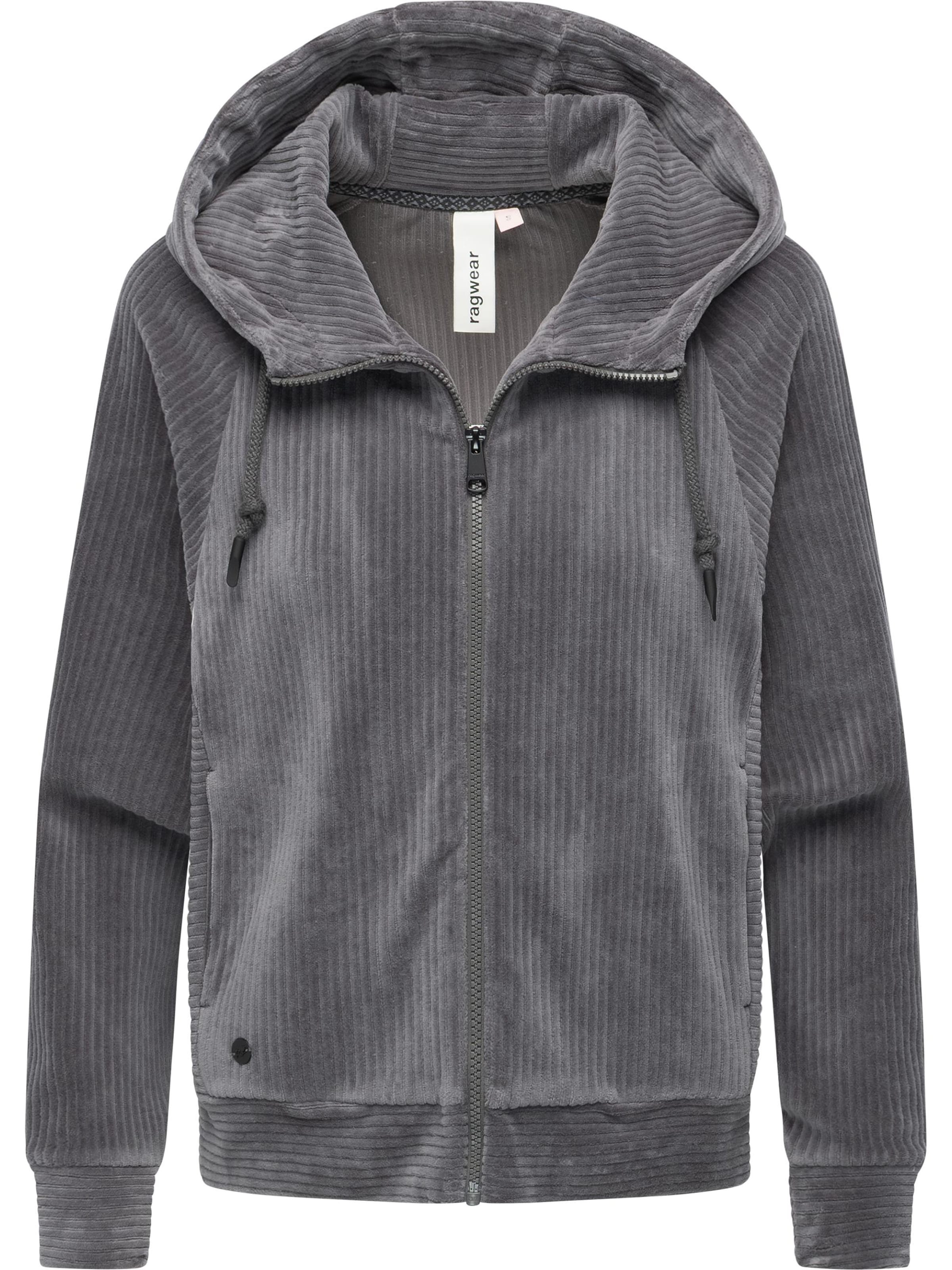 Ragwear Sweatjacke in Grau: Vorderseite