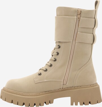 BULLBOXER Schnürstiefelette in Beige