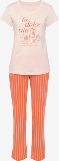 VIVANCE Pyjama 'Dreams' in orange / apricot, Produktansicht