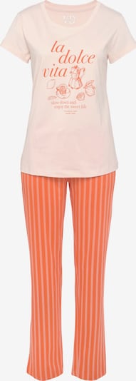 VIVANCE by LASCANA Pyjama 'Dreams' en XL en orange / abricot, Vue avec produit