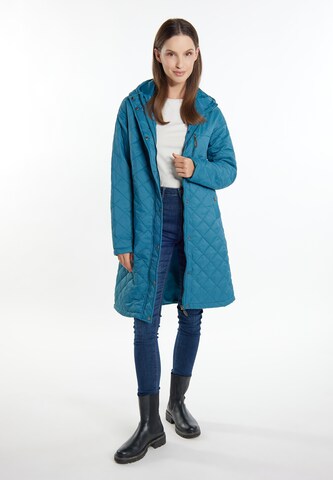 Usha Between-Seasons Coat in Blue