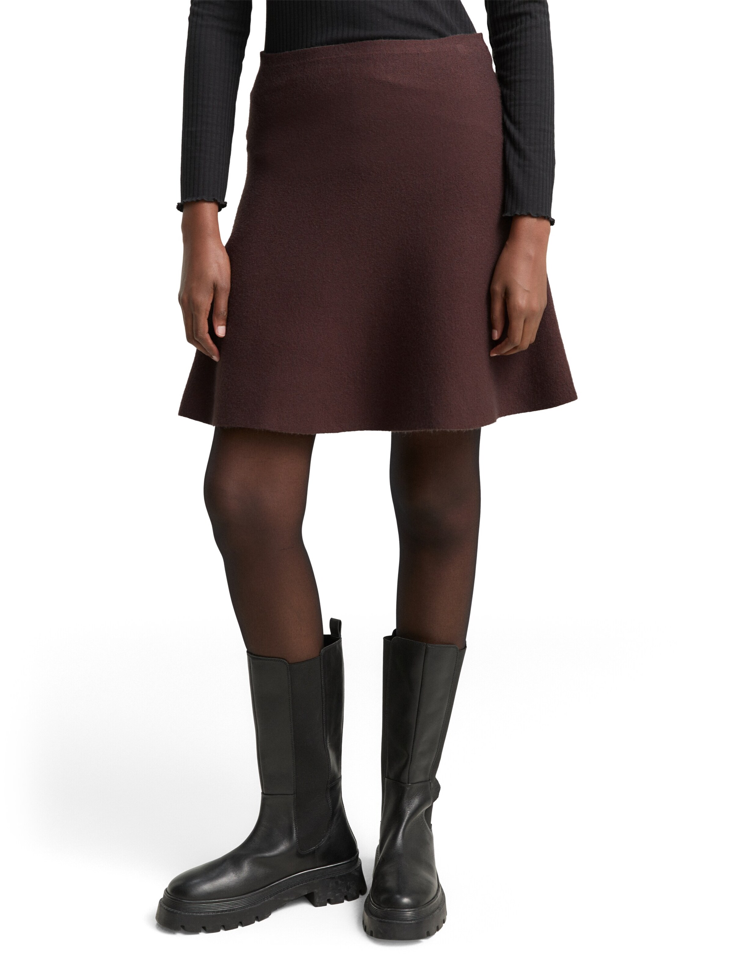 TOM TAILOR DENIM Юбка в Коричневый: спереди