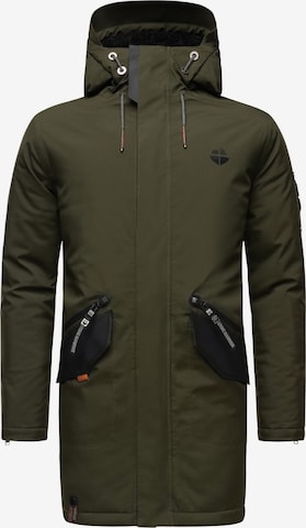 STONE HARBOUR Winter Parka 'Ragaan' in Green: front