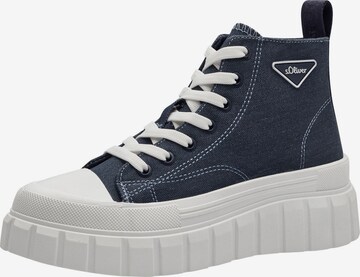 s.Oliver High-Top Sneakers in Blue: front