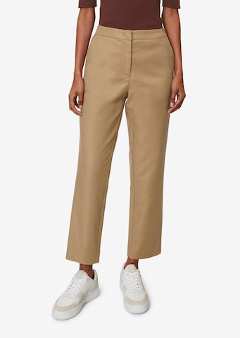 Marc O'Polo Slim fit Trousers in Brown: front