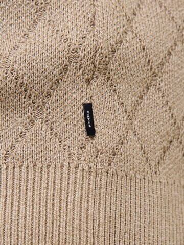 JACK & JONES Sweater 'JJBlacole' in Beige