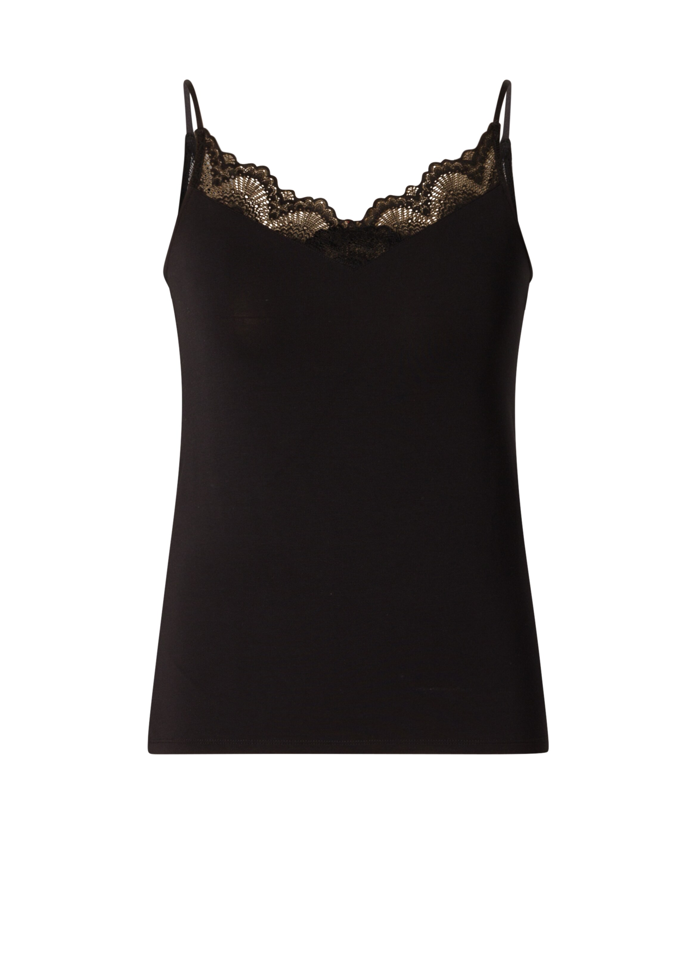 BASE LEVEL Top in Schwarz: Vorderseite