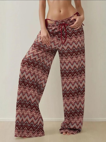 Hiccup - Perna larga Calças em vermelho