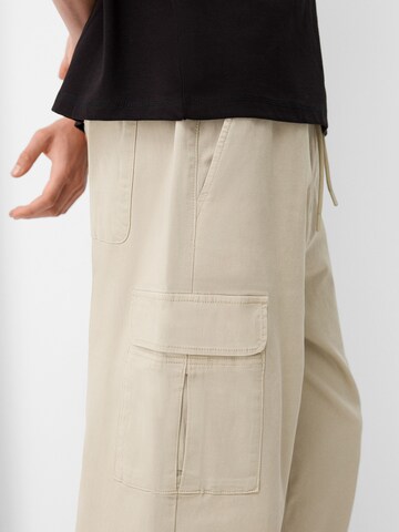 Loosefit Pantaloni cargo di Bershka in beige