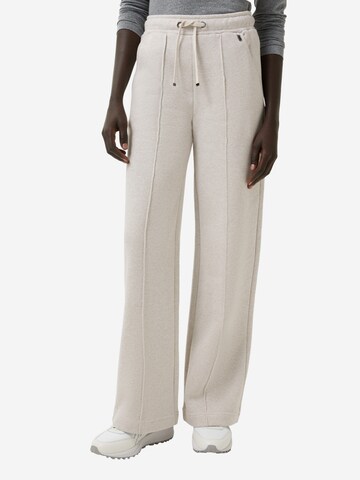 BOGNER Wide leg Trousers with creases 'Toto' in Beige: front