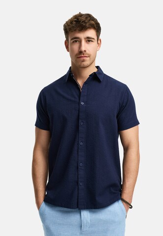 INDICODE JEANS Regular Fit Hemd 'Maribo' in Blau: Vorderseite