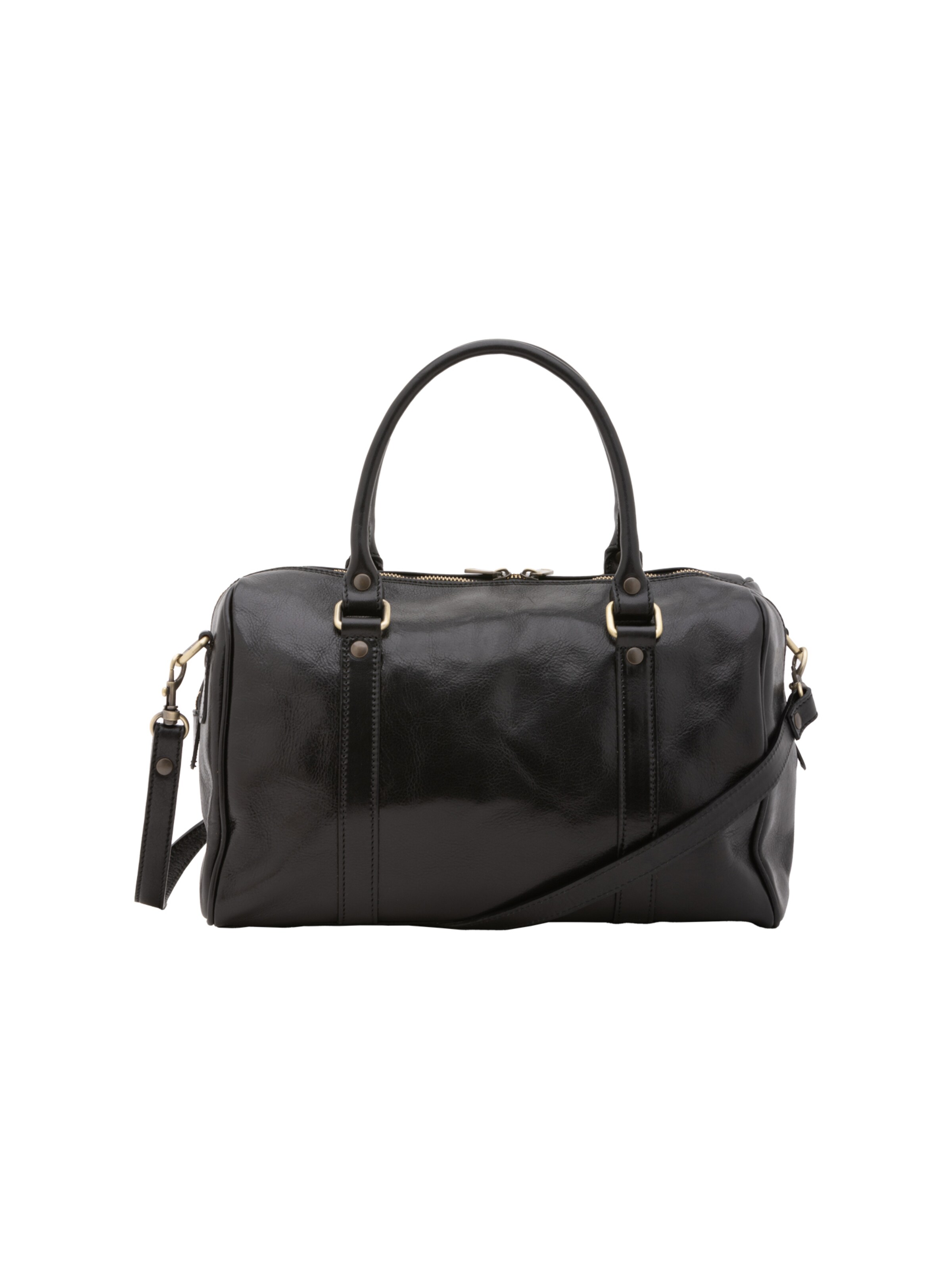 Borsa da viaggio 'Borsa a Bauletto Donna Pelle Vacchetta - Tracolla Rimovibile' di I Fratelli in nero