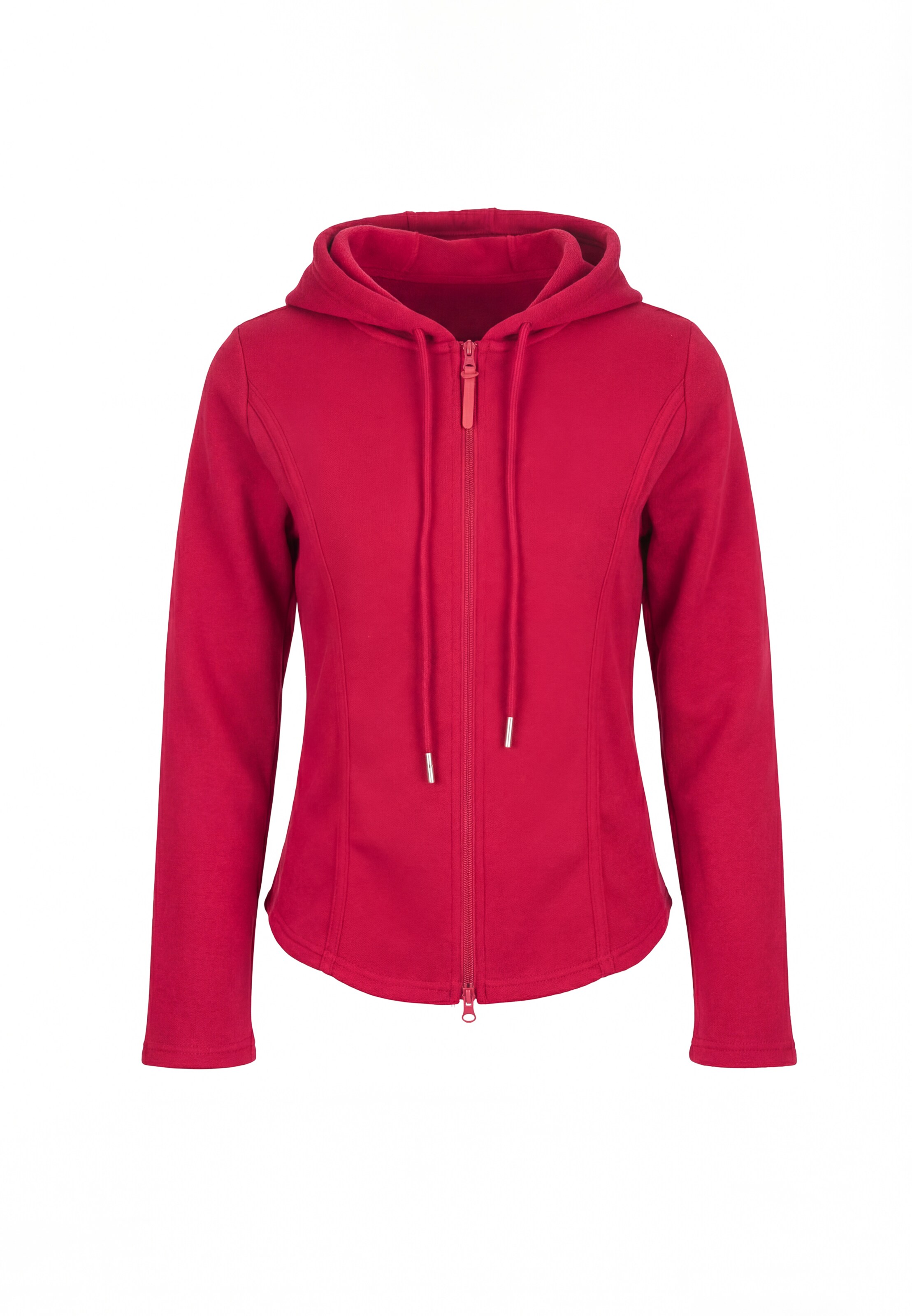 myMo ATHLSR Zip-Up Hoodie 'Pop' in Red: front