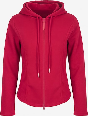 myMo ATHLSR Zip-Up Hoodie 'Pop' in Red: front