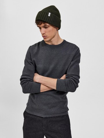 SELECTED HOMME Sweater 'Maine' in Grey