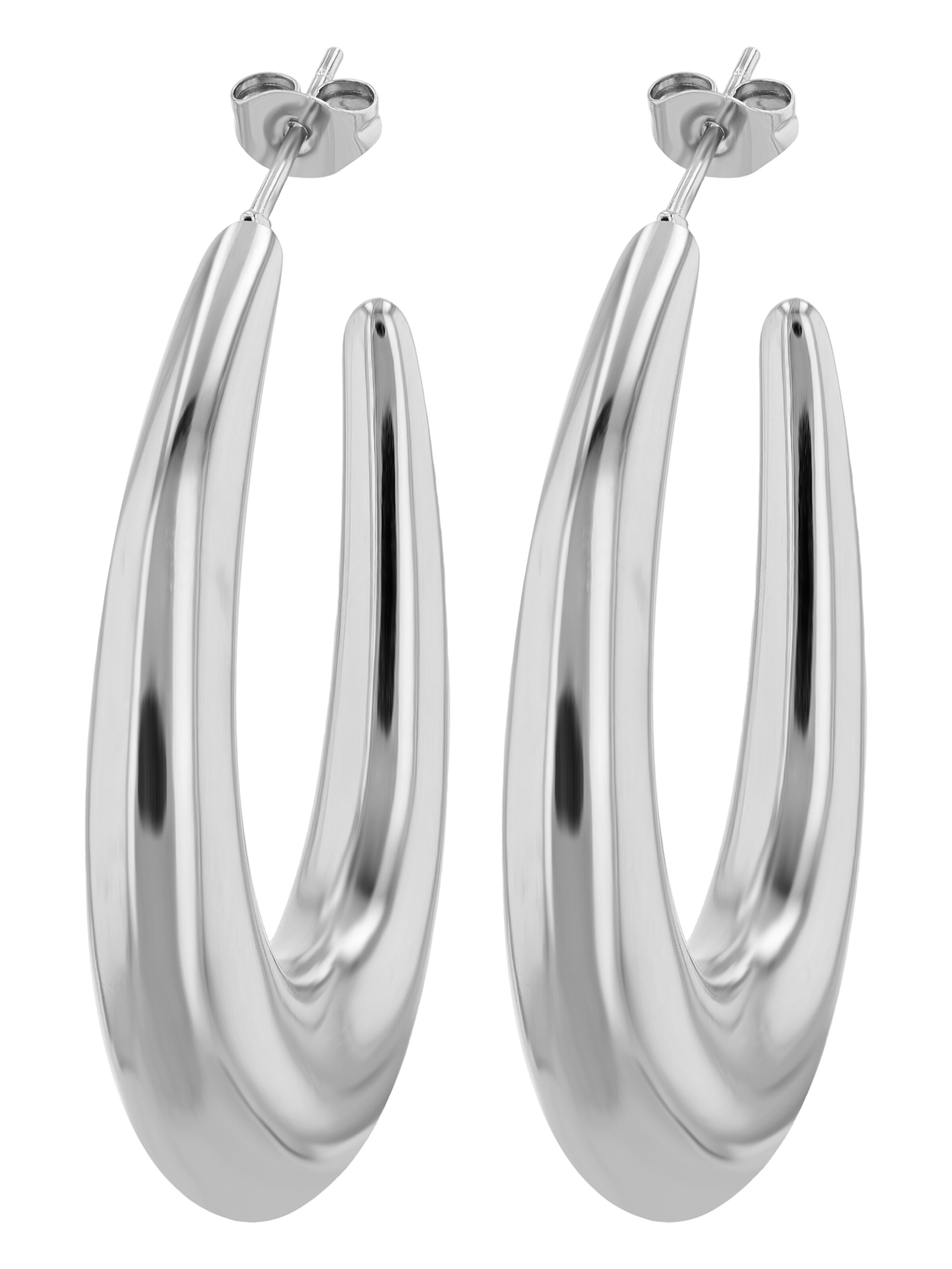 Akzent Earrings 'langlebig' in Silver: front