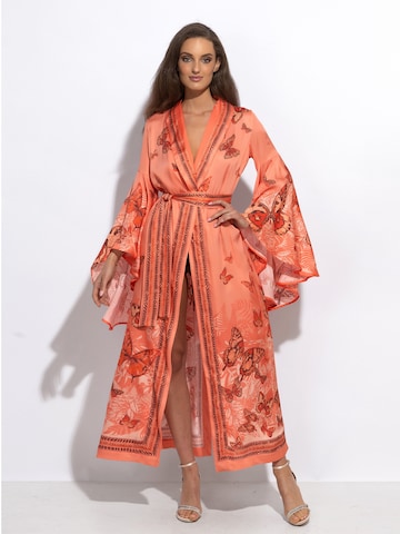 JIORO Plážové šaty 'PAPAYA BUTTERFLIES' – oranžová
