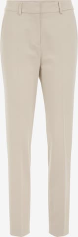 smėlio WE Fashion Prigludęs Kelnės su kantu: priekis