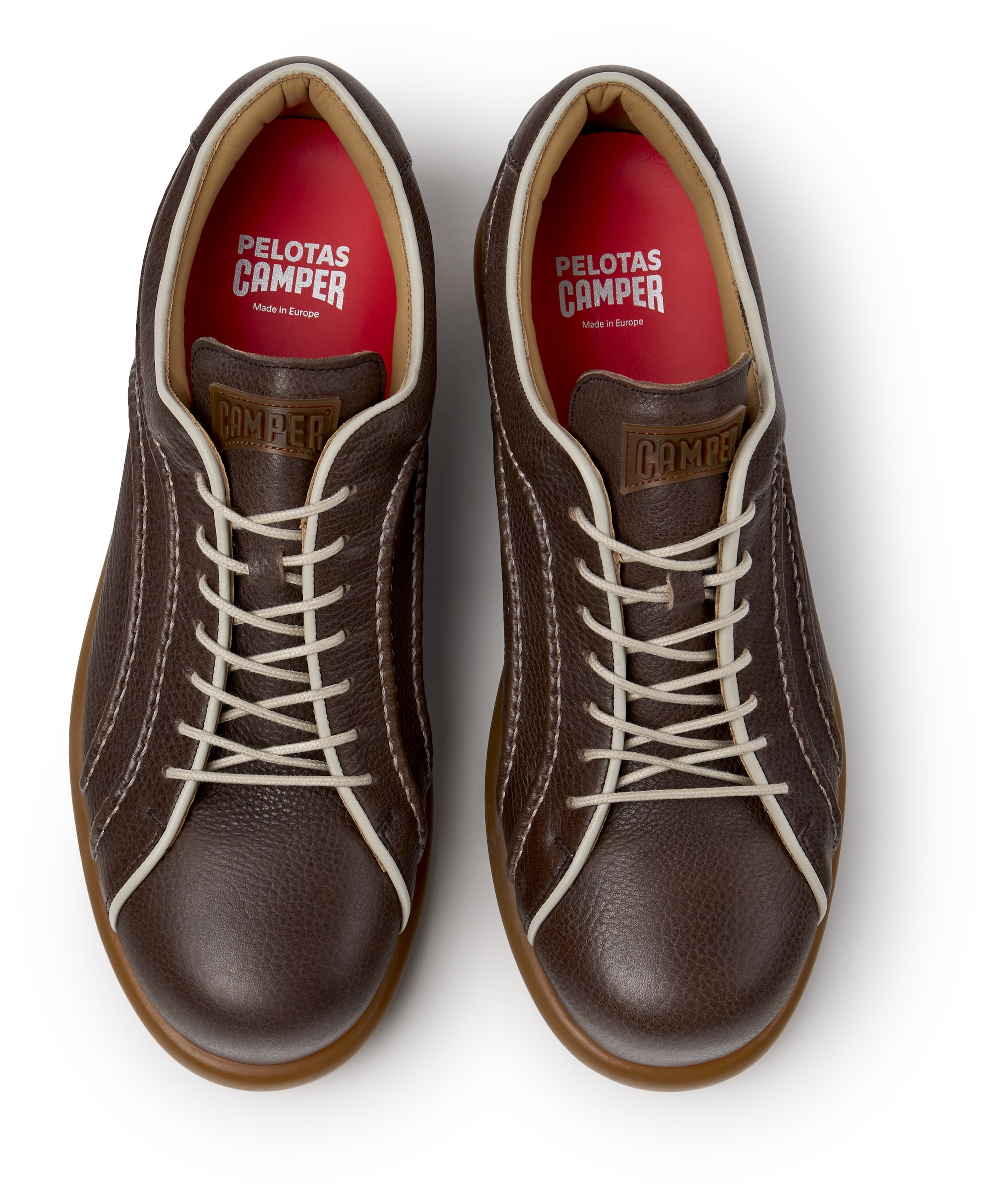 CAMPER - Sapatilhas baixas 'Pelotas Ariel' em castanho