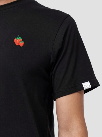 Mikon Shirt 'Erdbeere' in Zwart